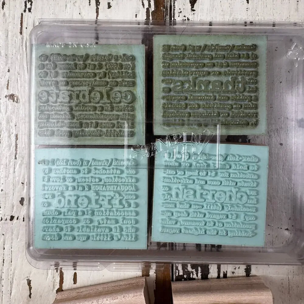 Wooden Rubber Stamps Words Sayings Warm Sayings Lot of 25 Card Making Scrapbook